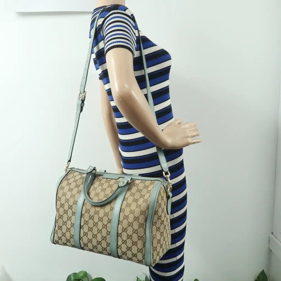 GUCCI Boston Brown Cloth Satchel 1045-021025 - Picture 12 of 12